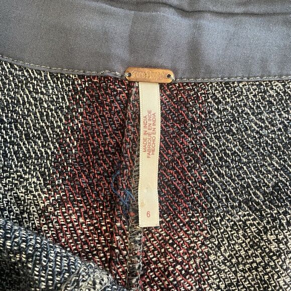 Free People Womens Emmy Mini Menswear Plaid Skort Grey Cotton Size 6 - Picture 8 of 13